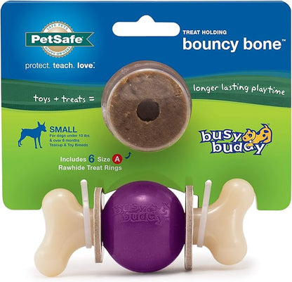 PetSafe® Busy Buddy® Bouncy Bone™, Treat Holding Dog Toy, Small, Best for Dogs Up to 10 Lb.
