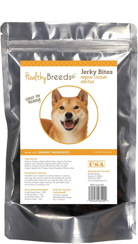 Healthy Breeds Shiba Inu Jerky Bites Chicken & Rice Recipe Dog Treats 5 oz