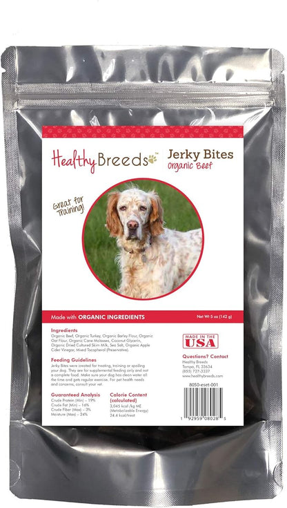 Healthy Breeds English Setter Jerky Bites Beef Recipe Dog Treats 5 oz