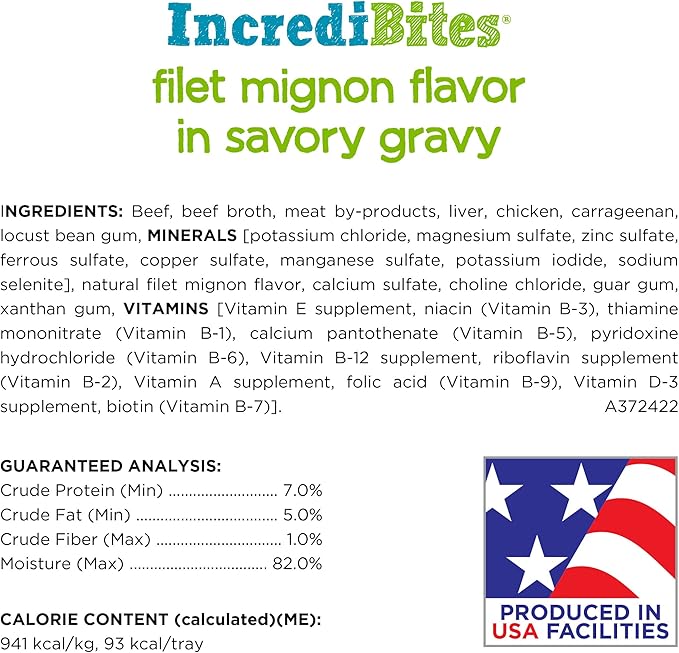 Beneful IncrediBites Grilled Chicken Flavor and Filet Mignon Flavor Wet Food for Small Dogs Variety Pack - 3.5 Ounce (Pack of 12)