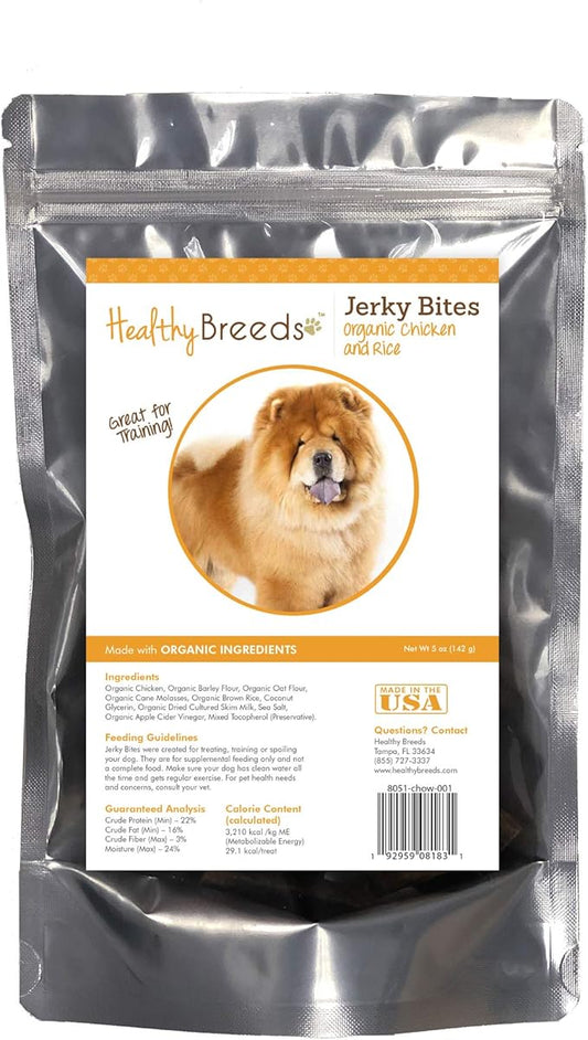 Healthy Breeds Chow Chow Jerky Bites Chicken & Rice Recipe Dog Treats 5 oz