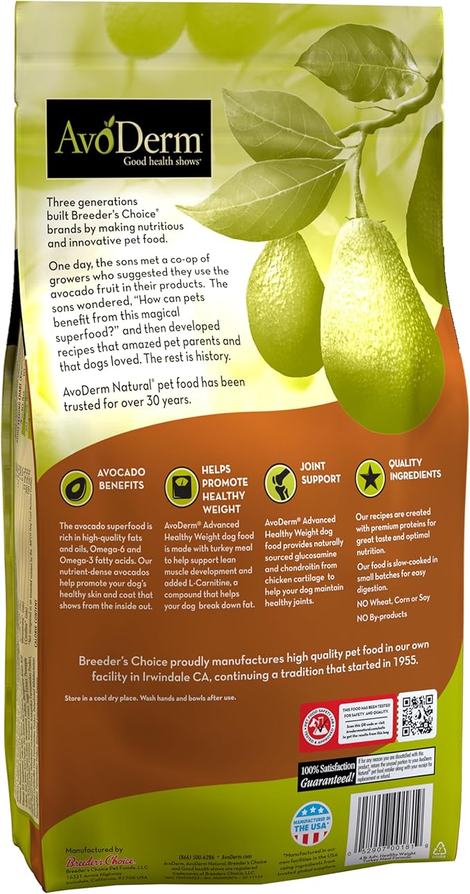 AvoDerm Natural Advanced Healthy Weight Dry Dog Food 4 lb