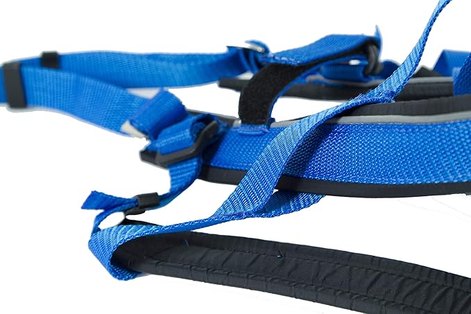 Neewa Adjustable Racing Harness (Medium, Blue) - Ideal for Dog Pull with Bike, Skateboard, Rollerblade, Cart, Canicross
