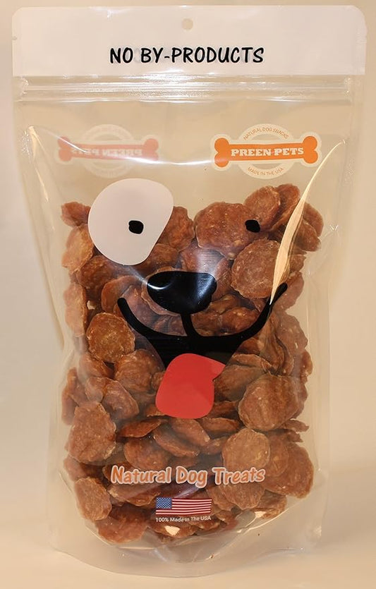 Preen Pets Chicken Jerky Bites for Dogs – 100% USA Extra Lean Chicken Breast CRUNCHY (1LB)