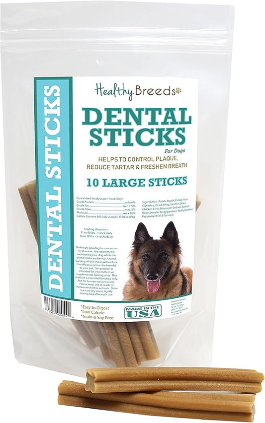 Healthy Breeds Belgian Tervuren Dental Sticks Large 10 Count