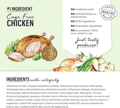The Honest Kitchen Human Grade Dehydrated Grain Free Dog Food – Complete Meal or Dog Food Topper – Chicken 10 lb (makes 40 lbs)