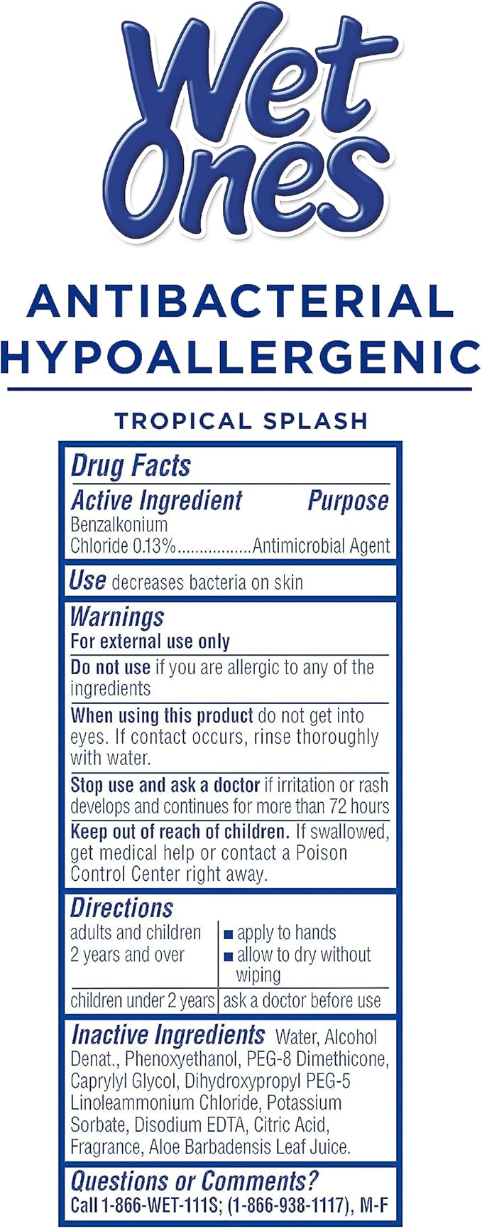 Wet Ones Mixed 13 Piece Bundle of Human & Pet Wet Wipes, Tropical Splash Scent| 10 Pk Antibacterial Wipes, 20 Ct Plus 3 Cannisters for Pets Deodorizing Multi-Purpose Dog Wipes 50ct