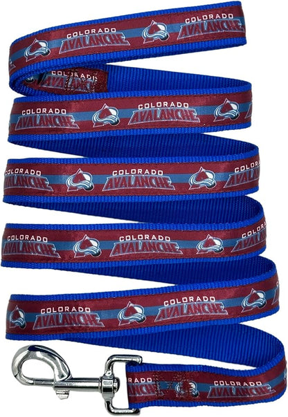 Pets First NHL Colorado Avalanche Leash for Dogs & Cats, Walk Cute & Stylish! The Ultimate Hockey Fan Leash!, Large (6 ft Long x 1 in Width) (AVA-3031-LG)