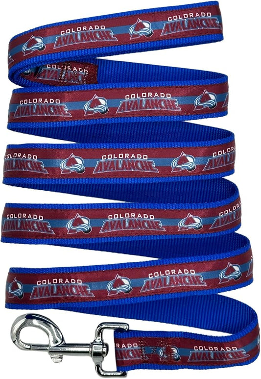 Pets First NHL Colorado Avalanche Leash for Dogs & Cats, Walk Cute & Stylish! The Ultimate Hockey Fan Leash!, Large (6 ft Long x 1 in Width) (AVA-3031-LG)