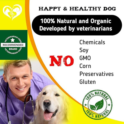 Dog Anti Itch & Allergy Relief Chews - Dry Itchy Skin & Hot Spot Treatment with Probiotic, Omega 3 Oil- Immune Supplement & Seasonal Allergies Medicine for Dogs, Puppy - 140 Bites Made in USA