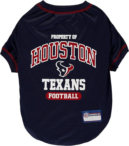 Pets First PET SHIRT for Dogs & Cats - NFL HOUSTON TEXANS Dog T-Shirt, Medium. - Cutest Pet Tee Shirt for the real sporty pup