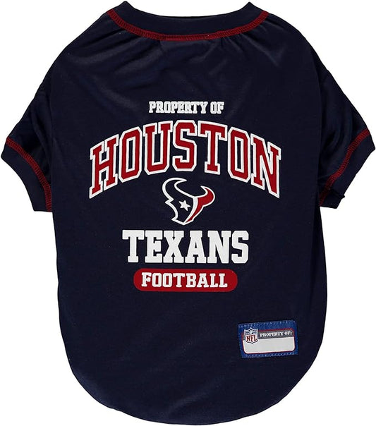 Pets First PET SHIRT for Dogs & Cats - NFL HOUSTON TEXANS Dog T-Shirt, Small. - Cutest Pet Tee Shirt for the real sporty pup