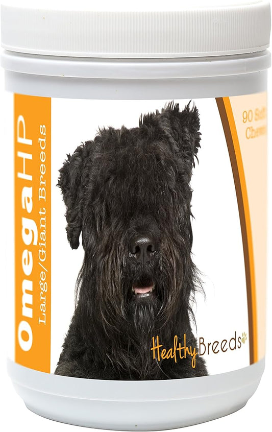 Healthy Breeds Bouvier des Flandres Omega HP Fatty Acid Skin and Coat Support Soft Chews 90 Count