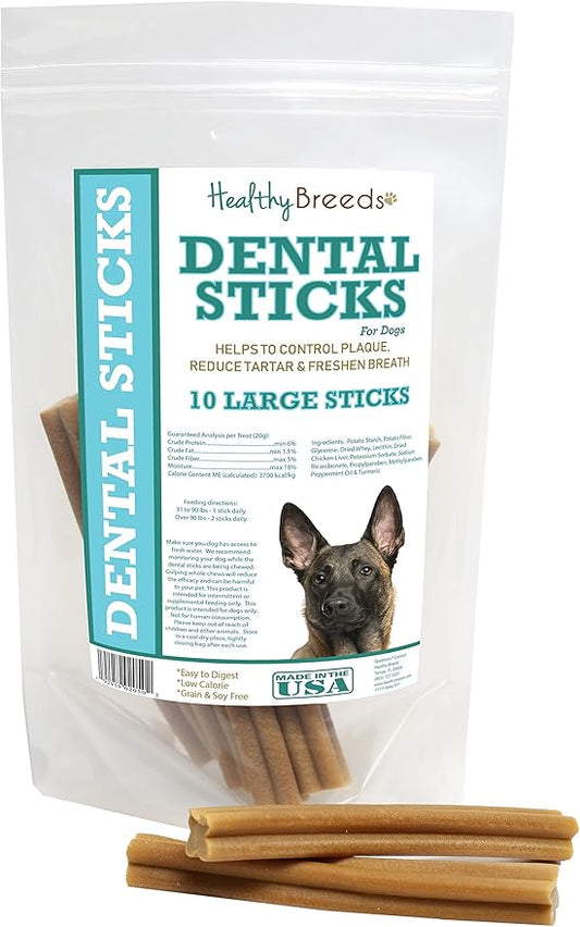 Healthy Breeds Belgian Malinois Dental Sticks Large 10 Count