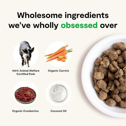 Open Farm Freeze Dried Raw Dog Food, Humanely Raised Meat Recipe with Non-GMO Superfoods and No Artificial Flavors or Preservatives, Farmer's Table Pork Freeze Dried - 22oz