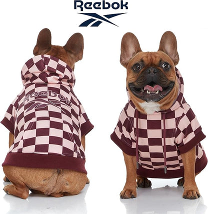 Reebok Dog Hoodie – Fleece Dog Sweater with Leash Hole, Cold Winter Dog Sweatshirt for Small Medium and Large Dogs, Premium Dog Fall Sweater Pullover Hoodie, Cozy Warm Perfect Dog Christmas Outfit