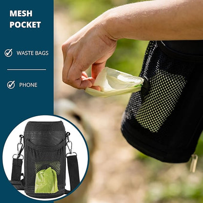 Dog Water Bottle, Insulated Dog Travel Water Bottle, Stainless Steel Pet Water Bottle Dispenser Portable Food and Water Bowl for Dogs with Carrying Case for Walking Dog Canteen Travel Kit