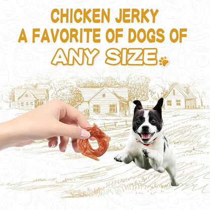 Chicken Jerky Dog Treats, Natural Dog Chicken Jerky Treats w/Taurine, Dog Training Treats, 12.5oz
