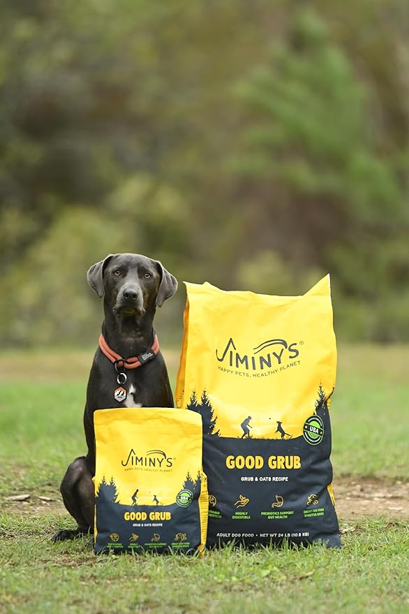 Jiminy's Good Grub Dry Dog Food, Hypoallergenic, Sensitive Stomach, 24lb Bag (Pack of 1)