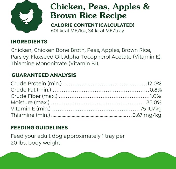 Greenies Smart Topper High Protein Wet Mix-in for Dogs, Chicken, Peas, Apples & Brown Rice Recipe in Vitabroth™ Broth - Bone Broth + Vitamins E & B1, Pack of 10
