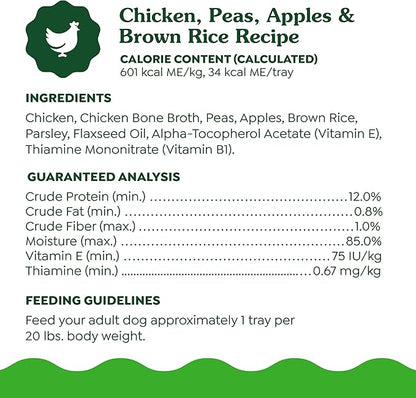 Greenies Smart Topper High Protein Wet Mix-in for Dogs, Chicken, Peas, Apples & Brown Rice Recipe in Vitabroth™ Broth - Bone Broth + Vitamins E & B1, Pack of 10