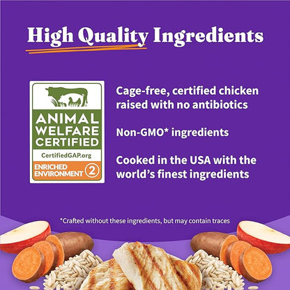 Halo Holistic Dog Food, Complete Digestive Health Cage-Free Chicken and Brown Rice Recipe, Dry Dog Food Bag, Small Breed Formula, 10-lb Bag