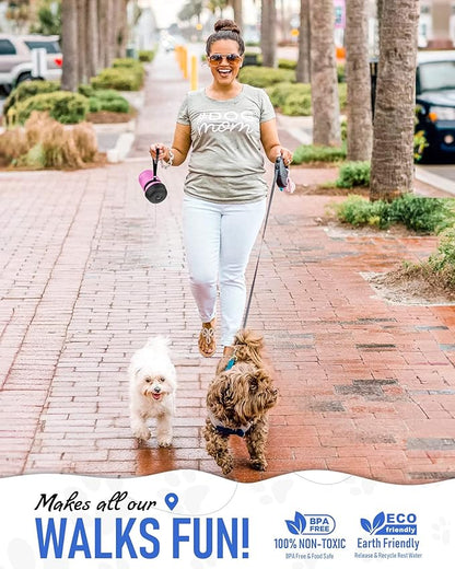 lesotc Dog Water Bottle, Portable Dog Water Dispenser, Leak Proof Dog Travel Water Bottle, Squeeze Pet Water Bottle for Walking On The Go, Dog Hiking Accessories for Outdoor, Hiking, Travel