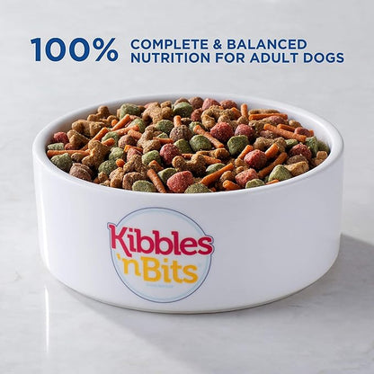 Kibbles 'N Bits Savory Beef & Chicken Flavors Small Breed Mini Bits Dry Dog Food, 3.5 Pound Bag (Pack of 4)
