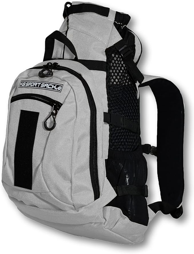 K9 Sport Sack | Adjustable Dog Carrier Backpack (Large, Plus 2 - Light Grey)