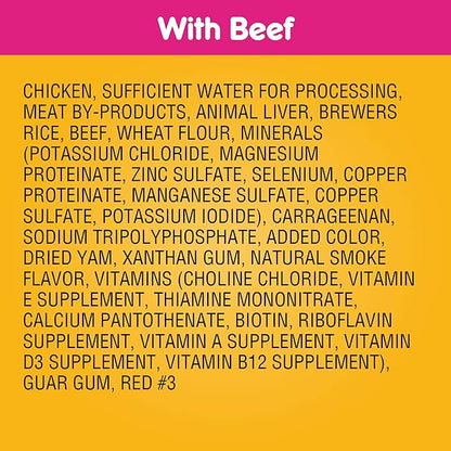 PEDIGREE CHOPPED GROUND DINNER Adult Canned Soft Wet Dog Food with Beef, 22 oz. Cans (Pack of 12)