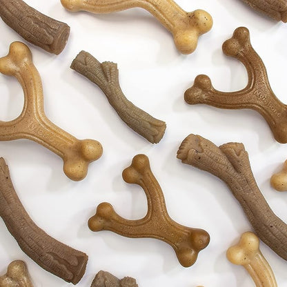 Nylabone Gourmet Style Strong Dog Chew Toy Bundle Bacon & Peanut Butter Small/Regular (2 Count)