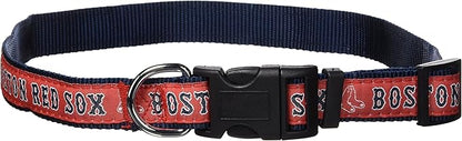 MLB Boston Red Sox Licensed PET COLLAR- Heavy-Duty, Strong, and Durable Dog Collar. Available in 29 Baseball Teams and 4 Sizes