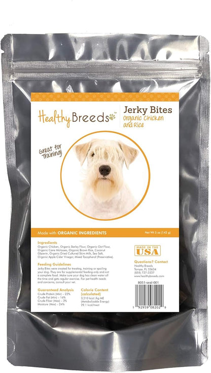 Healthy Breeds Sealyham Terrier Jerky Bites Chicken & Rice Recipe Dog Treats 5 oz