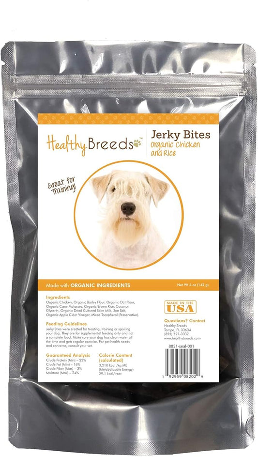 Healthy Breeds Sealyham Terrier Jerky Bites Chicken & Rice Recipe Dog Treats 5 oz