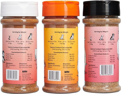 Barkbox – Dry Dog Food Toppers Variety 3 Pack – Ham, Beef & Chicken - Protein Rich, Grain Free – Meal Enhancer for Large & Small Breeds