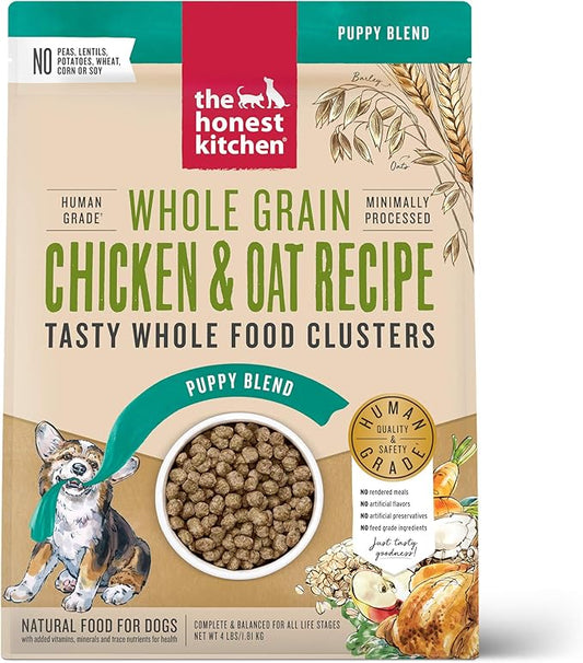 The Honest Kitchen Whole Food Clusters Puppy Whole Grain Chicken Dry Dog Food, 4 lb Bag