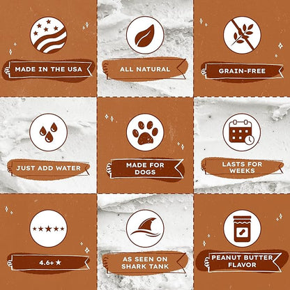Ice Cream Mix for Dogs: Peanut Butter - Add Water and Freeze at Home, 4.65 oz Made in USA