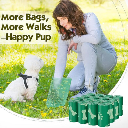 Dog Poop Bags Biodegradable Scented: Leak Proof Dog Waste Bags With 1 Dispenser, Eco-Friendly 34 Rolls Refills 25Bags/Roll Poop Bags for Dog - 850 Counts