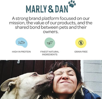 Marly & Dan Dental Care Chew Sticks, 5-in-1 Benefits for Dental and Immune System Health, Salmon, Peppermint & Green Tea, Chew Treats for Dogs (Dogs 12-26lbs)