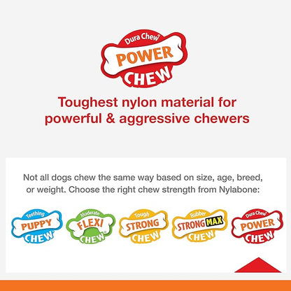 Nylabone Power Chew Donut Dog Chew Toy - Fun & Cute Dog Toys for Aggressive Chewers, Durable Dog Toys, Bacon Glazed Flavor, Large/Giant (1 Count)