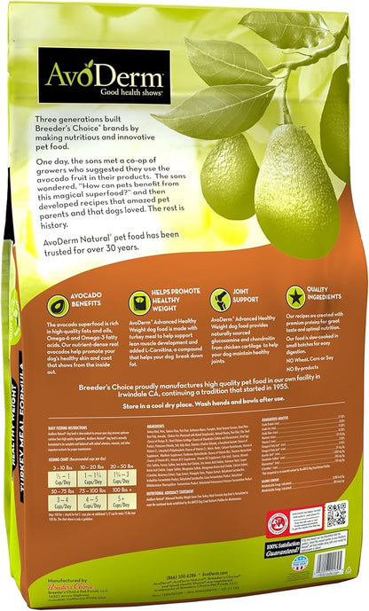 AvoDerm Natural Advanced Healthy Weight Dry Dog Food 24 lb