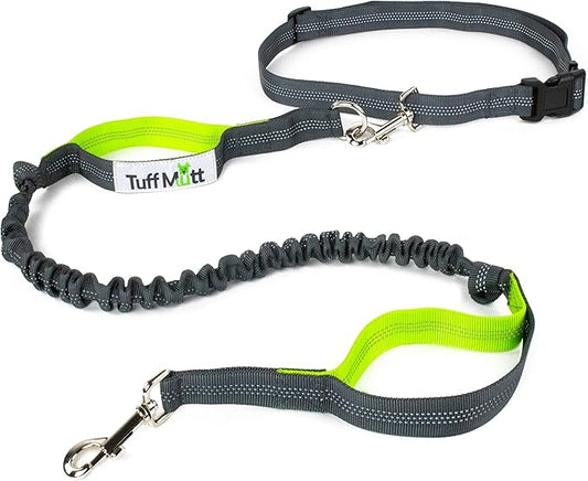Hands Free Dog Leash For Running That Makes A Great Waist Leash for Dog Walking, Double Handle Bungee Leash with Reflective Stitching and Adjustable Dog Walking Belt