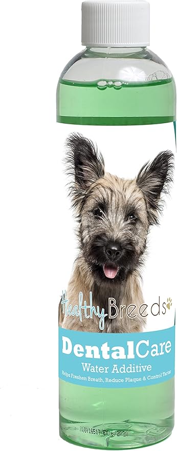 Healthy Breeds Dog Dental Care Water Additive for Skye Terrier - Helps Freshen Breath, Reduce Plaque & Control Tartar - Mint Flavor - 8 oz