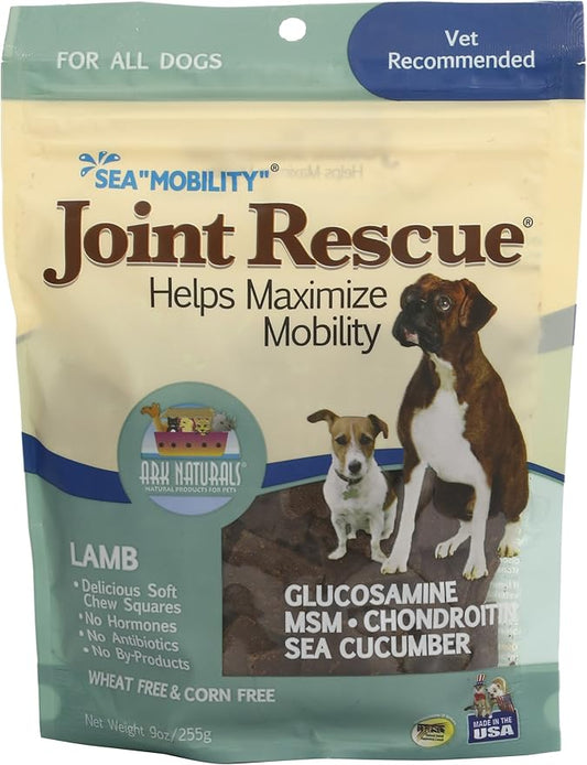 ARK NATURALS Sea Mobility Lamb Jerky For Dogs, 9-Ounce Pouches (Pack Of 2)
