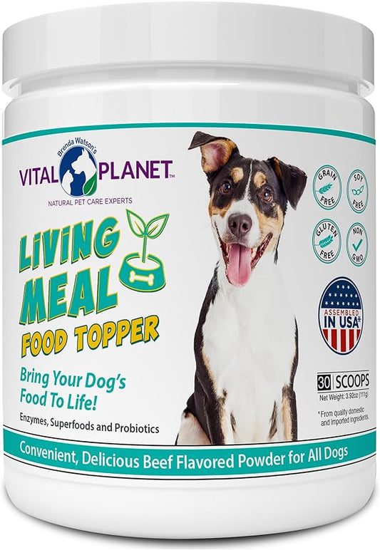 Vital Planet - Pet Living Meal Dog Powder with Enzymes Superfoods and Probiotics 111 g 30 Servings