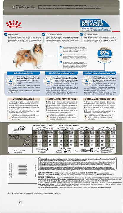 Royal Canin Large Weight Care Adult Dry Dog Food for Large Breeds, 30 lb bag