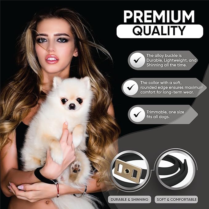 4 Pack Flea and Tick Collar for Dogs, 8-Month Protection Flea Collar for Dogs, Flea Tick Collar for Dogs, Dog Flea and Tick Collar -Black