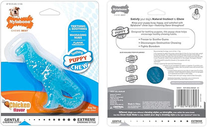 Nylabone Puppy Starter Kit with Chew Toys - Puppy Toys and Chew Treat Bundle - Puppy Supplies - Chicken and Bacon Flavors, Small/Regular (6 Count)