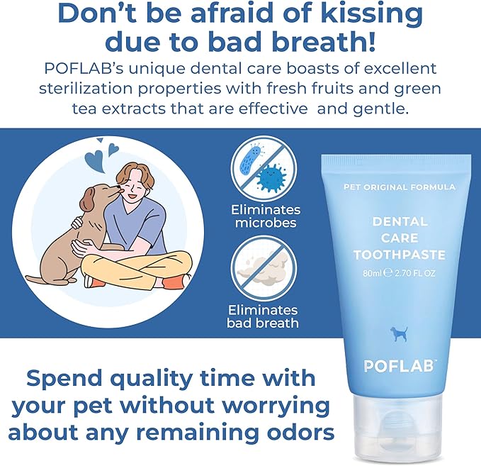 Pet Dental Care Toothpaste - Dog Oral Health Toothpaste - Removes Plaque & Tartar Build-Up - Enamel-Safe Cat Toothpaste - Eliminates Bad Breath