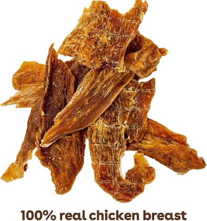 Pupford Chicken Jerky Treats for Dogs for Large & Small Dogs of All Ages | Made in USA, 100% Real Meat & No Fillers | Dogs Love These Tasty Dog Snacks (Chicken 8 oz)